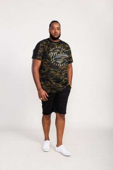 D555 Sullivan Ao Camo T-Shirt With Chest Print - Herren-T-Shirts - Herren-T-Shirts in großen Größen