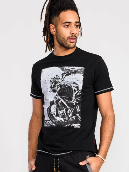 D555 Pinewood Photographic Bike Printed T-Shirt - Herren-T-Shirts - Herren-T-Shirts in großen Größen