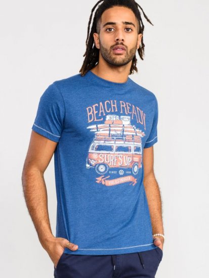 D555 Tavistock Official VW Surf'S Up Printed T-Shirt - Herren-T-Shirts - Herren-T-Shirts in großen Größen