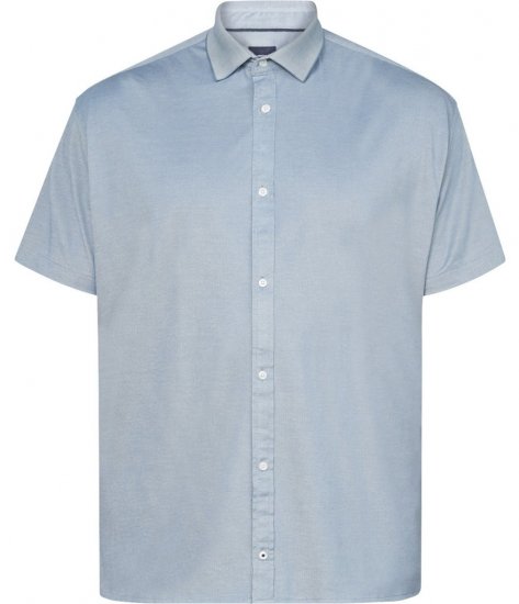 North Latitude 61116 Meliertes Piqué-Kurzarmshirt Blau - Polo-shirts für herren - Polo-Shirts für Herren in großen Größen