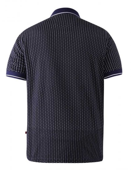 D555 Battersea Polo Shirt With Chest Embroidery Navy - Polo-shirts für herren - Polo-Shirts für Herren in großen Größen