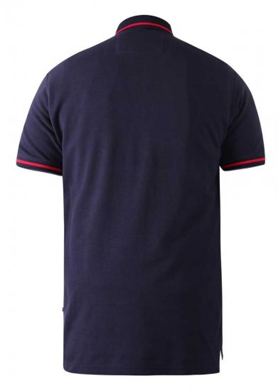 D555 Sloane Polo Shirt With Chest Embroidery Navy - Polo-shirts für herren - Polo-Shirts für Herren in großen Größen