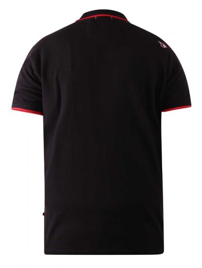 D555 Canning Chest Embroidery Polo Shirt Black - Polo-shirts für herren - Polo-Shirts für Herren in großen Größen