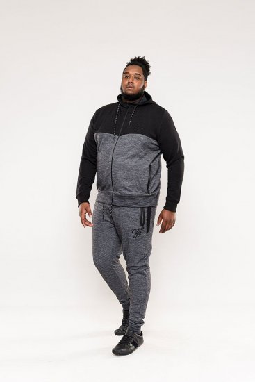 D555 Finnley Couture Hoody With Chest Embroidery Black - Herren-sweater und -hoodies - Herren-Sweater und -Hoodies in großen Größen