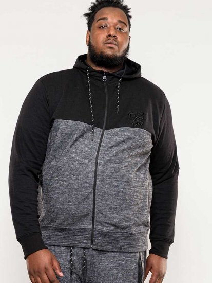 D555 Finnley Couture Hoody With Chest Embroidery Black - Herren-sweater und -hoodies - Herren-Sweater und -Hoodies in großen Größen