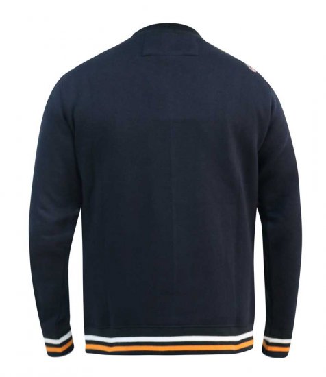 D555 Marlow Printed Crew Neck Sweatshirt Navy - Herren-sweater und -hoodies - Herren-Sweater und -Hoodies in großen Größen