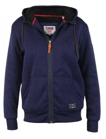 D555 Callington Hoodie With Sherpa Lining - Herren-sweater und -hoodies - Herren-Sweater und -Hoodies in großen Größen