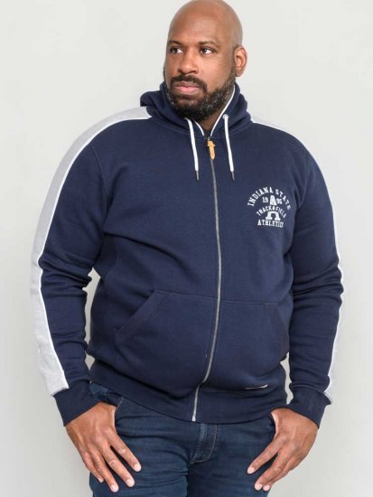 D555 Eaton Full Zip Hoodie Navy - Herren-sweater und -hoodies - Herren-Sweater und -Hoodies in großen Größen