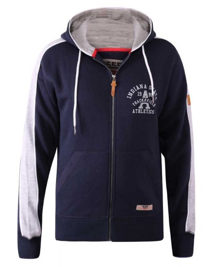 D555 Eaton Full Zip Hoodie Navy - Herren-sweater und -hoodies - Herren-Sweater und -Hoodies in großen Größen