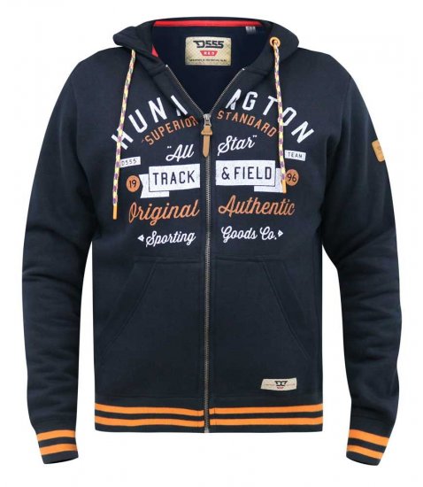 D555 Flanders Full Zip Hoody With Chest Print - Herren-sweater und -hoodies - Herren-Sweater und -Hoodies in großen Größen