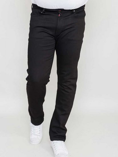 Duke Balfour Relaxed Comfort Fit Stretch Jeans With Elasticated Waist Black - Herren-jeans & -hosen - Herren-Jeans & -Hosen in großen Größen