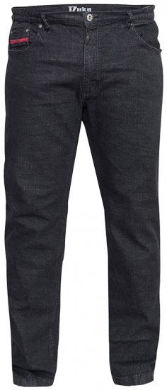 Duke Balfour Relaxed Comfort Fit Stretch Jeans With Elasticated Waist Black - Herren-jeans & -hosen - Herren-Jeans & -Hosen in großen Größen