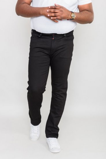 Duke Balfour Relaxed Comfort Fit Stretch Jeans With Elasticated Waist Black - Herren-jeans & -hosen - Herren-Jeans & -Hosen in großen Größen