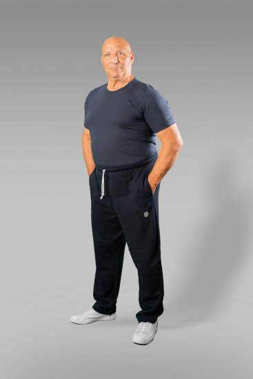 20 Nodi Ponente Long Leg Sports Pants in Combed Fleece Cotton Navy - Jogginghosen für herren - Jogginghosen für Herren in großen Größen