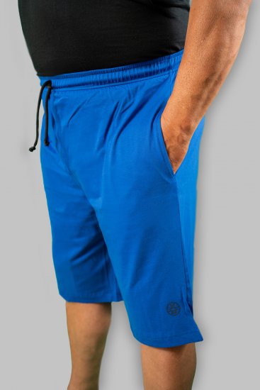 20 Nodi Short Leg Sports Pants in Combed Cotton Jersey Blue - Jogginghosen für herren - Jogginghosen für Herren in großen Größen