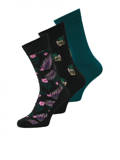 Jack & Jones Pineapple Skulls Socken Schwarz 3er-Pack - Herrenunterwäsche & bademode - Herrenunterwäsche & Bademode in großen Größen