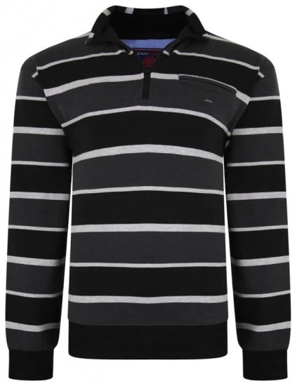 Kam Jeans 7022 Striped Sweater - Herren-Sweater und -Hoodies in großen Größen - Herren-Sweater und -Hoodies in großen Größen