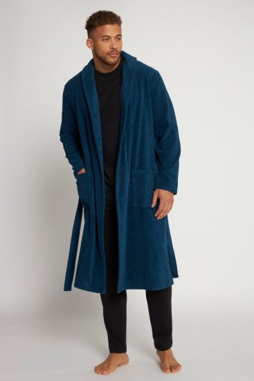 JP1880 Bathrobe Terry Navy - Bademäntel/hausmäntel/handtücher - Große Größen Bademäntel für Herren