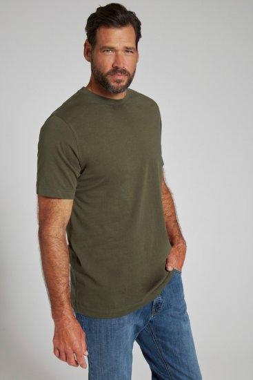 JP1880 702558 T-Shirt mit Rundhals Dunkeloliv - Herren-T-Shirts - Herren-T-Shirts in großen Größen