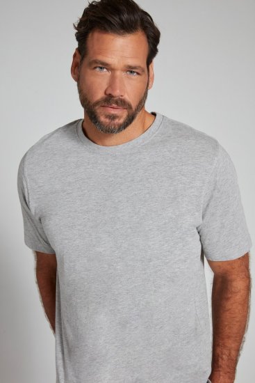 JP1880 702558 T-Shirt mit Rundhals Grau meliert - Herren-T-Shirts - Herren-T-Shirts in großen Größen