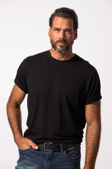JP1880 702558 T-Shirt mit Rundhals Schwarz - Herren-T-Shirts - Herren-T-Shirts in großen Größen