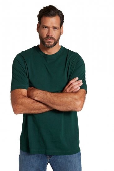 JP1880 702558 T-Shirt mit Rundhals Dunkelgrün - Herren-T-Shirts - Herren-T-Shirts in großen Größen