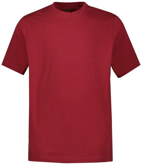 JP1880 702558 T-Shirt mit Rundhals Dunkelrot - Herren-T-Shirts - Herren-T-Shirts in großen Größen