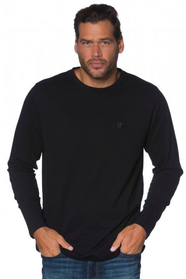 JP1880 702559 Langarmshirt Schwarz - Herren-T-Shirts - Herren-T-Shirts in großen Größen