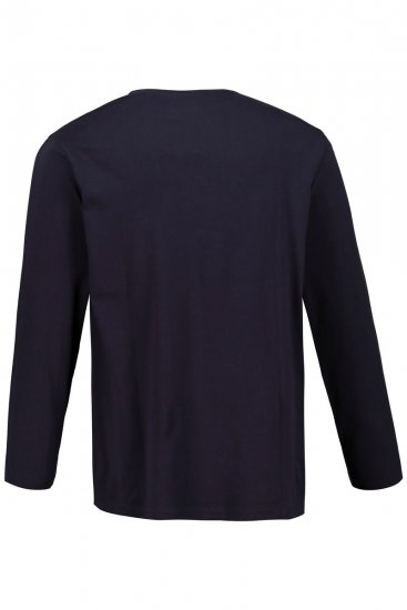 JP1880 702559 Langarmshirt Dunkelblau - Herren-T-Shirts - Herren-T-Shirts in großen Größen