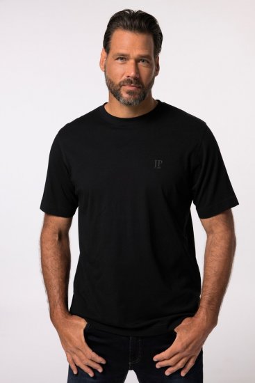 JP1880 702637 T-Shirt mit Rundhals Doppelpack Dunkellila/Schwarz - Herren-T-Shirts - Herren-T-Shirts in großen Größen