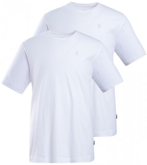 JP1880 702637 T-Shirt mit Rundhals Doppelpack Weiß - Herren-T-Shirts - Herren-T-Shirts in großen Größen