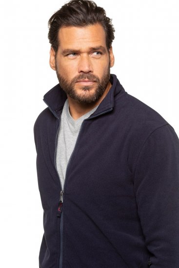 JP1880 705552 Fleecejacke mit Stehkragen Dunkelblau TALL - TALL jacken - Jacken in TALL-Länge