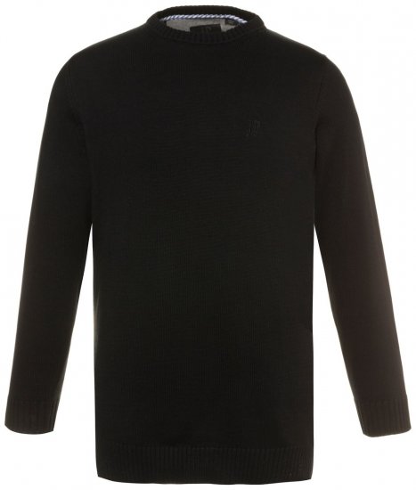 JP1880 708261 Strickpullover mit Rundhals Schwarz - Herren-sweater und -hoodies - Herren-Sweater und -Hoodies in großen Größen