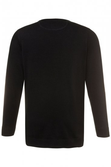 JP1880 708261 Strickpullover mit Rundhals Schwarz - Herren-sweater und -hoodies - Herren-Sweater und -Hoodies in großen Größen