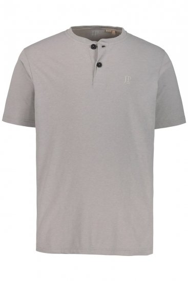 JP1880 708420 Henley-Shirt Doppelpack Grau meliert - Herren-T-Shirts - Herren-T-Shirts in großen Größen
