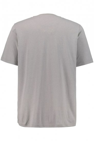 JP1880 708420 Henley-Shirt Doppelpack Grau meliert - Herren-T-Shirts - Herren-T-Shirts in großen Größen