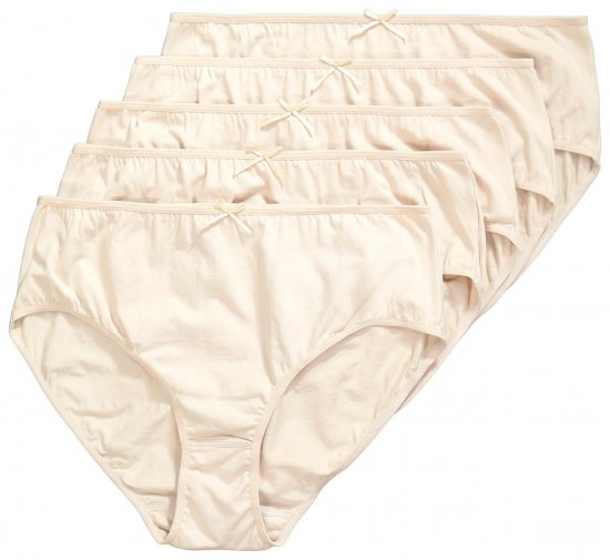 Ulla Popken 710201 Slips 5er-Pack Beige - Slips - 