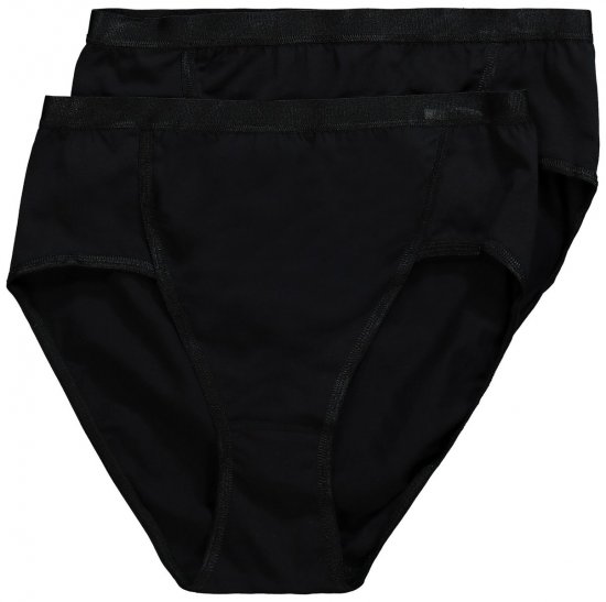 Ulla Popken 711214 Slips 2er-Pack Schwarz - Slips - 