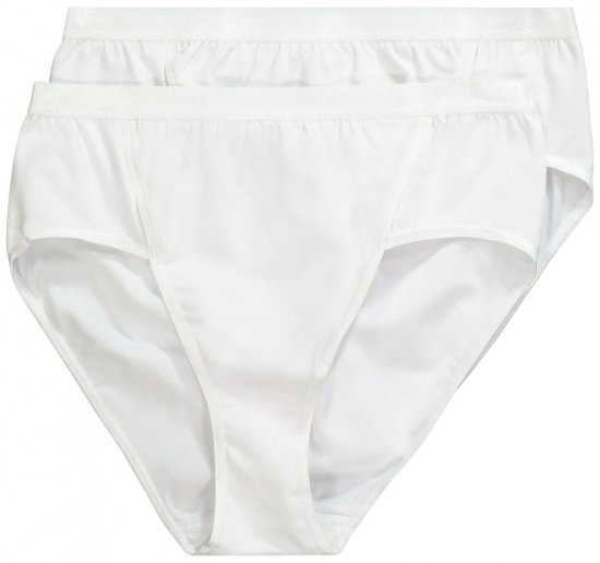 Ulla Popken 711214 Slips 2er-Pack Weiß - Slips - 