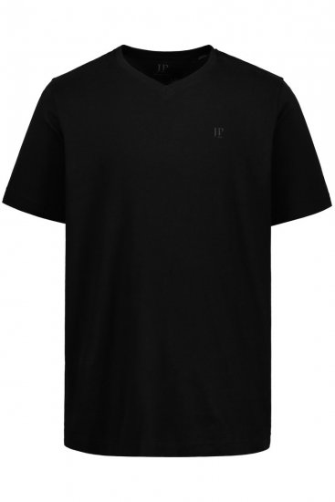 JP1880 711318 T-Shirt mit V-Ausschnitt Doppelpack Schwarz - Herren-T-Shirts - Herren-T-Shirts in großen Größen