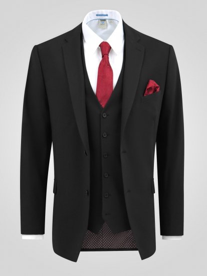 D555 Ted Anzugsakko Schwarz - Herrenanzüge und -blazer - Herrenanzüge und -blazer in großen Größen