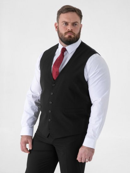 D555 Ted Anzugweste Schwarz - Herrenanzüge und -blazer - Herrenanzüge und -blazer in großen Größen