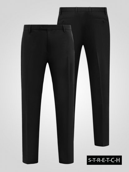D555 Ted Anzughose Schwarz - Herrenanzüge und -blazer - Herrenanzüge und -blazer in großen Größen