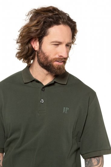 JP1880 712617 Poloshirt mit Bauchfit Dunkeloliv - Polo-shirts für herren - Polo-Shirts für Herren in großen Größen