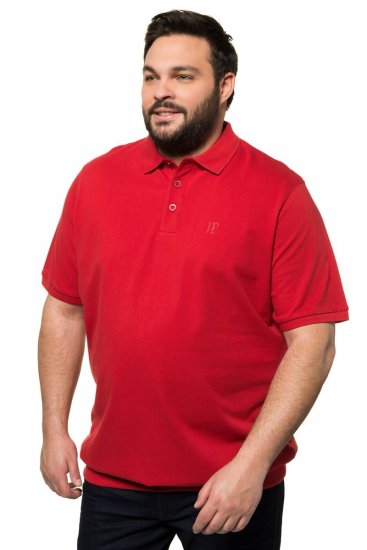 JP1880 712617 Poloshirt mit Bauchfit Chilirot - Polo-shirts für herren - Polo-Shirts für Herren in großen Größen