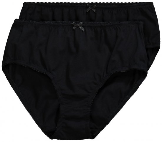 Ulla Popken 712882 Slips 2er-Pack Schwarz - Slips - 