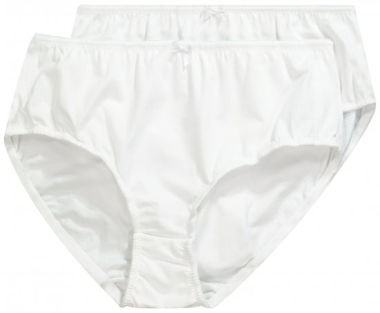 Ulla Popken 712882 Slips 2er-Pack Weiß - Slips - 