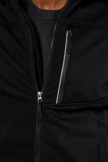 JP1880 714279 Softshelljacke mit Fleecefutter Schwarz - Herren jacken - Herren Jacken in großen Größen