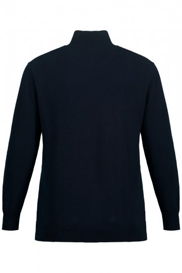 JP1880 716842 Strickpullover mit Troyer-Reißverschluss Dunkelblau - Herren-sweater und -hoodies - Herren-Sweater und -Hoodies in großen Größen
