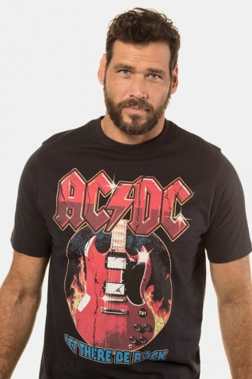 JP1880 ACDC - Let There Be Rock Vintage looking Band T-Shirt Black - Herren-T-Shirts - Herren-T-Shirts in großen Größen